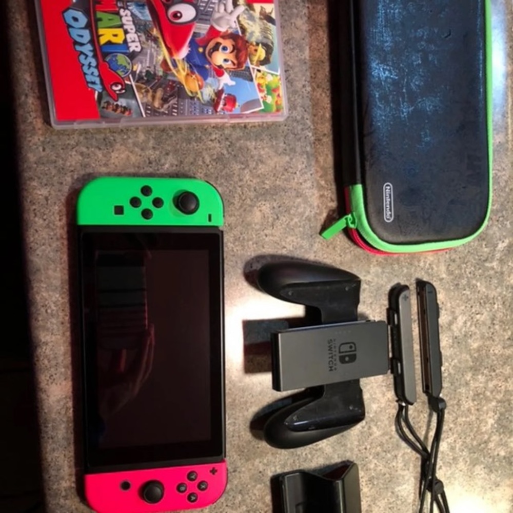 Nintendo switch with Mario Odyssey
